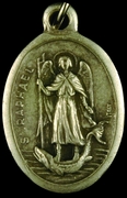 Photo of OXIDIZED ST RAPHAEL MEDAL 704R