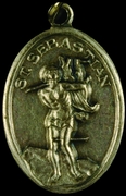 Photo of OXIDIZED ST SEBASTIAN MEDAL 704S