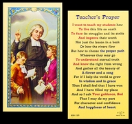 Photo of A TEACHER'S PRAYER LAMINATED HOLY CARDS 800-159