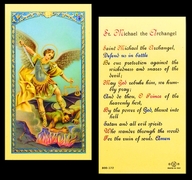 Photo of PRAYER TO ST. MICHAEL LAMINATED HOLY CARD 800-172