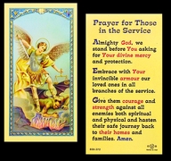 Photo of PRAYER FOR THOSE IN THE SERVICE LAMINATED HOLY CARDS 800-372