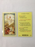 Photo of A SOLIDIER'S PRAYER LAMINATED  HOLY CARD 800-481