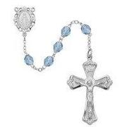 Photo of RHODIUM 6MM AB ZIRCON/DEC ROSARY WITH VELVET BOX 880-DEC