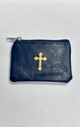 Photo of DARK BLUE MARBLE PATTERNED ZIPPER ROSARY POUCH 922