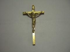 Photo of GILT PLATED MISSION CRUCIFIX C3G