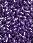 Photo of 6x9MM VIOLET PEARLIZED PLASTIC MISSION BEAD M55V