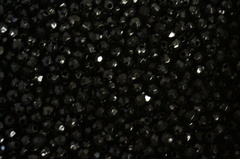 Photo of 4MM FACETED SPACERS-OPAQUE BLACK 1500 BEADS MSPBK