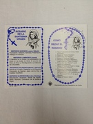 Photo of HOW TO SAY THE ROSARY BIFOLD IN SPANISH.  CREDIT CARD SIZE PSRS