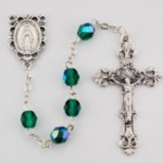 Photo of NS 6MM AB ENERALD/MAY ROSARY WITH VELVET BOX R391-MAY